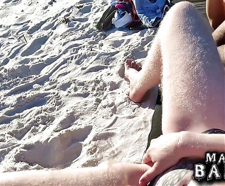 Outdoor sex on a nudist beach in bahia